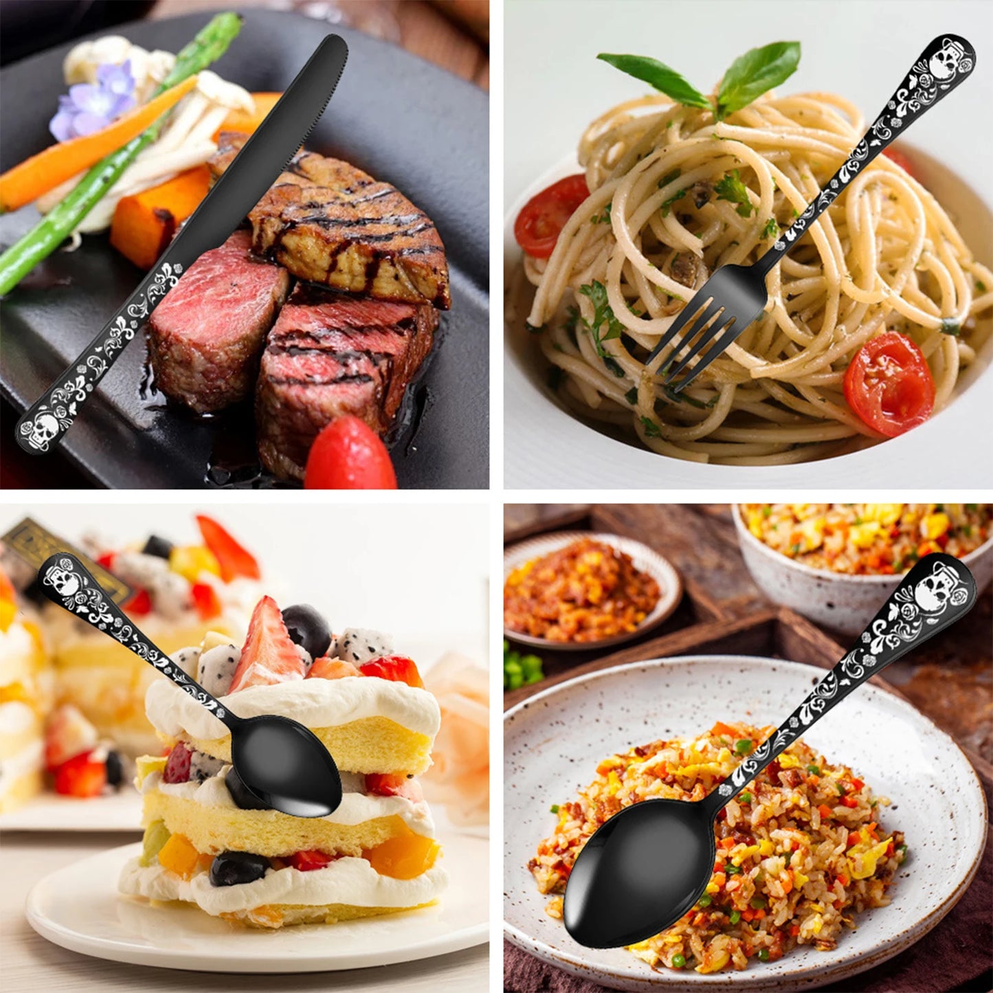 ACCHAMP Gothic Besteck Set -5teilig Edelstahl Standardgröße