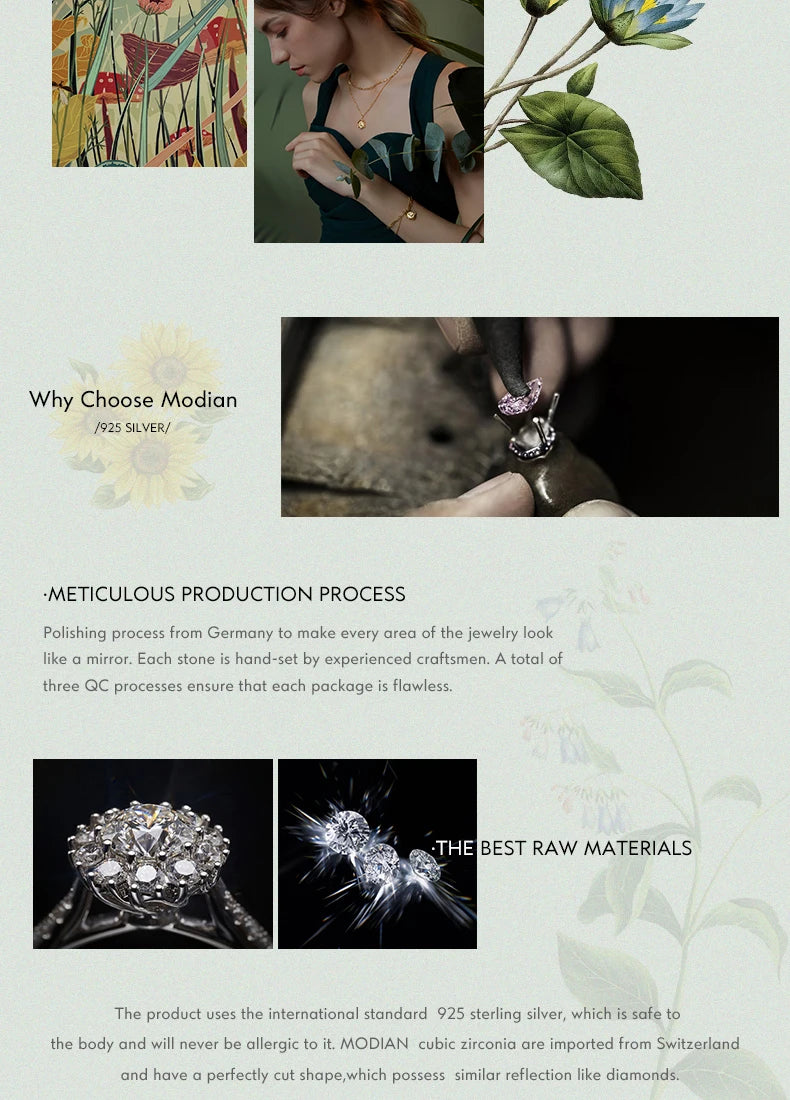 MODIAN 925 Sterling Silver Rainbow Cubic Zirconia Dublu Strat Inel Pentru Femei Design Geometric Inel Moda Bijuterii Fine Cadouri