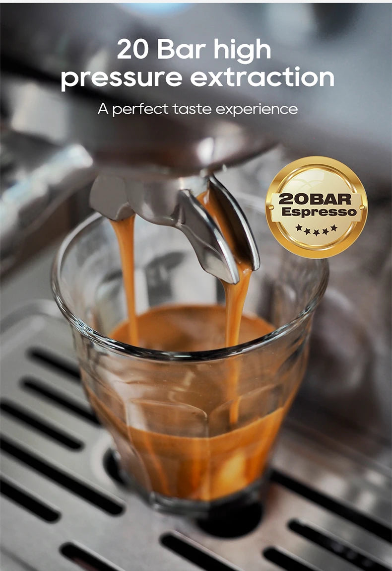 Espresso-Maschine 2025: HiBREW 20Bar Semi-Automatic H10A Temperatur-Einstellbar 58mm Portafilter Professional Barista Collection