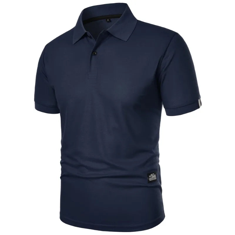 Neu Einfarbig Polo Shirt 2025 - Männer Kurz Ärmel Knopf T-Shirts Kragen - Leichtgewicht Streetwear Sport Casual Tops