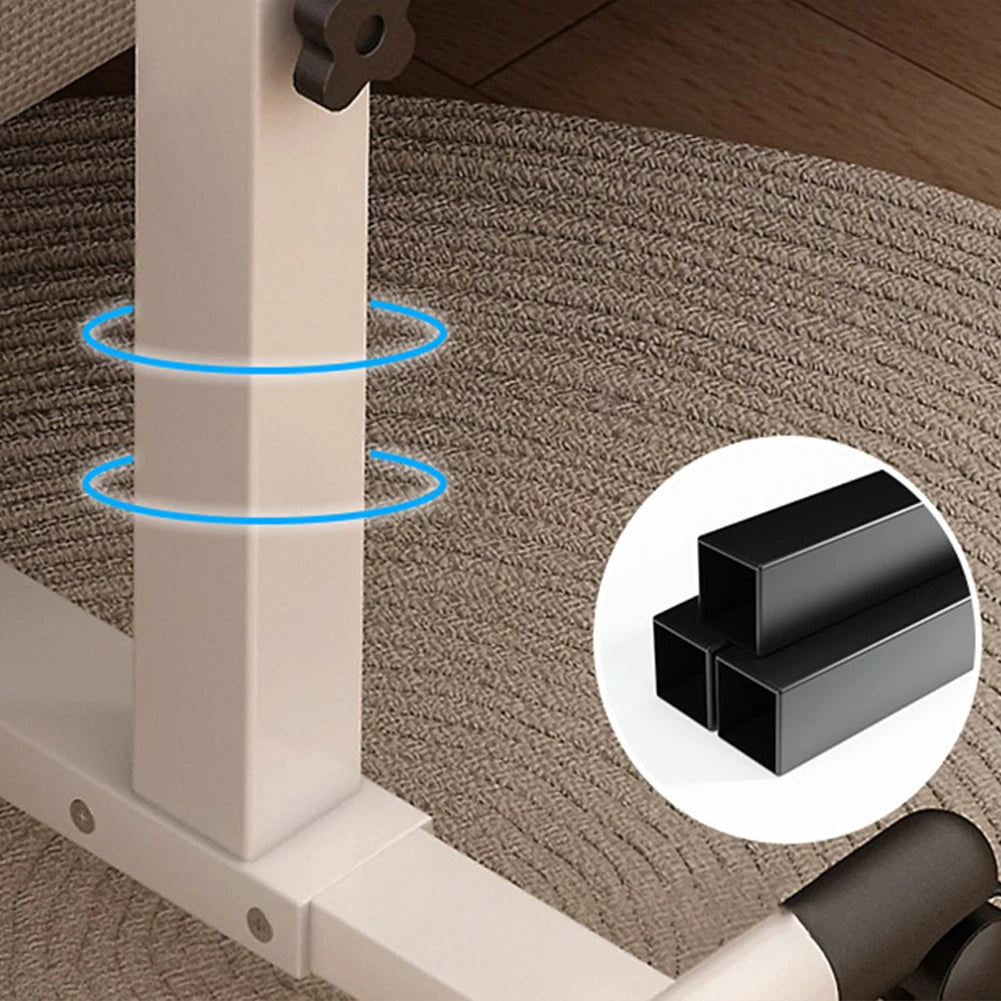 Reglable Über-Bett-Tisch mit verstellbarer Höhe, kippender Oberfläche, Rädern, rollendem Stehendem Laptop-Desk