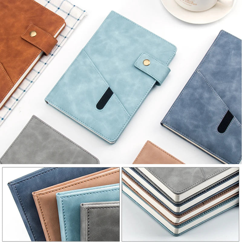 Caiet A5 din piele PU 2025 - Jurnal de afaceri, planificator, agendă, organizator, școală, birou