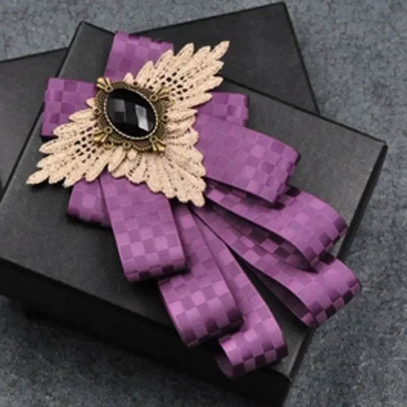 Hochzeits-Set 2025: British New Fashion Men's Wedding Performance Groom - Wedding-Party Flower Collar Bow Tie Pocket Towel Square Set Men Accessories Collection