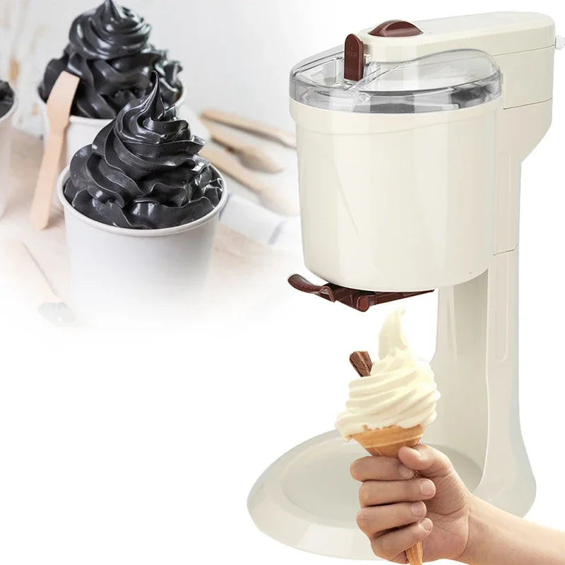 Eismaschine 2025: 1L Ice Cream Machine Manual Automatic Desktop Simple Operation Large Capacity Mini Soft Collection