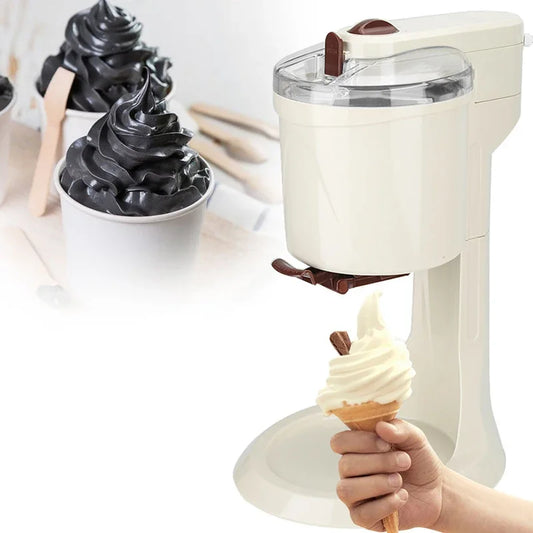 Eismaschine 2025: 1L Ice Cream Machine Manual Automatic Desktop Simple Operation Large Capacity Mini Soft Collection