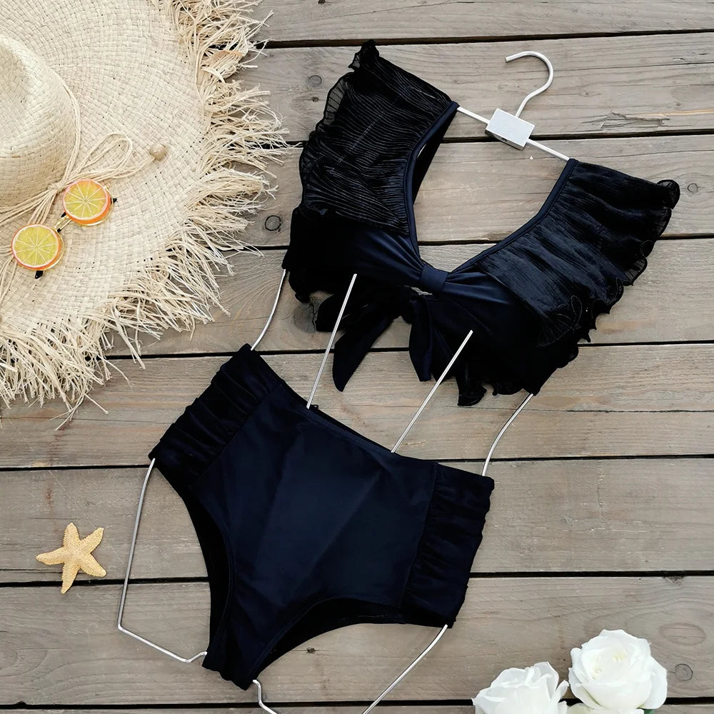 High Waist Schwimmbekleidung Frauen Schwimmanzug 2025 - Ashgaily Elegant Beach Fashion