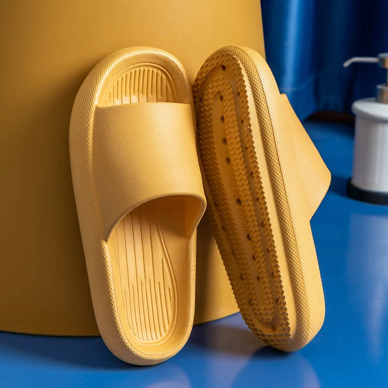 New Soft EVA Slippers Couples Home Slipper Outdoor Beach Summer Sandals Bath Men Flip Flops Non-Slip Women Thick Sole Shoes