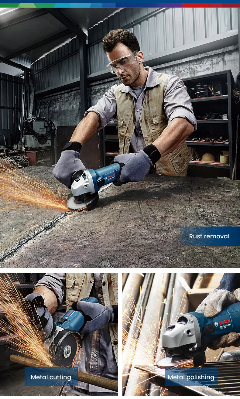 Bosch GWS 700 Angle Grinder Wired 110/220V Polishing Cutting Machine 12000rpm 100mm Discs Electric Grinding Machine Power Tools
