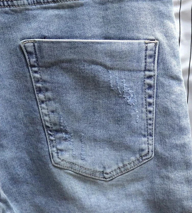 Jeans for Men Trousers Graphic Man Cowboy Pants with Pockets Cropped Korean Fashion Wide Leg Retro 2024 Trend Xs Cotton Regular
