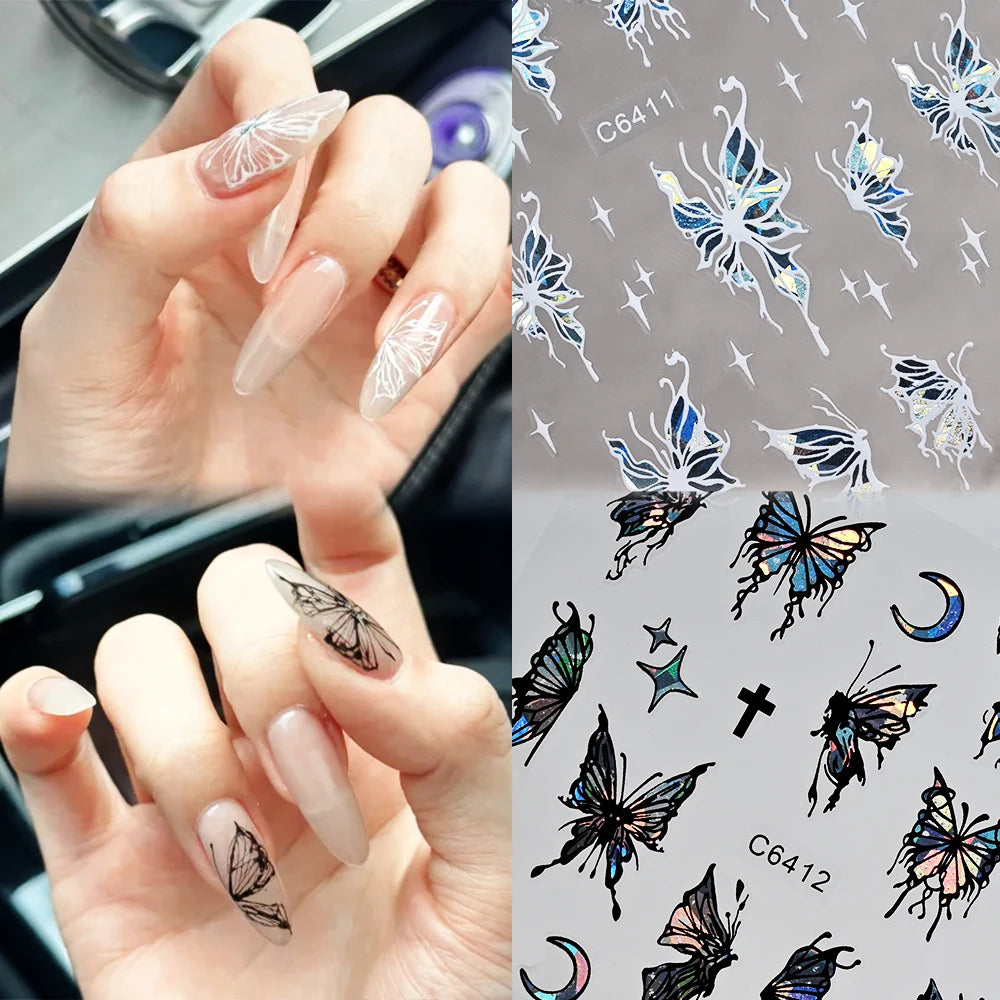 Fluturi Holo Y2K MAFANAILS - 12 Autoadezive