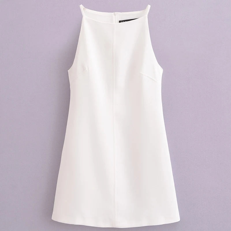 HXAO Fashion Summer Dresses 2024 Womens Dresses Bodycon Sleeveless Mini Dress White Red Blue Black Yellow Dress Vacation Dresses