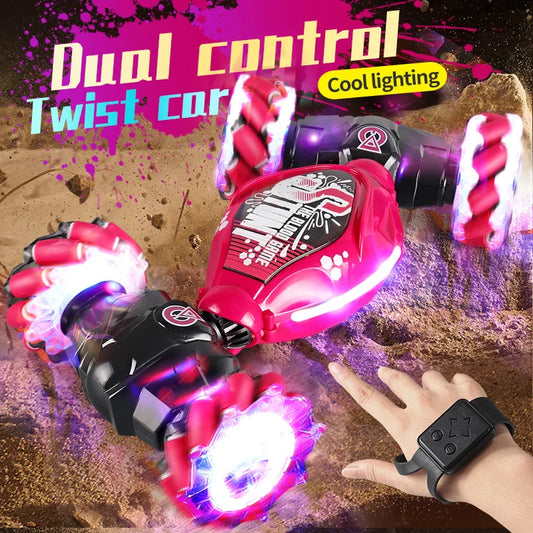 Mașină RC 4x4 cu telecomandă, cărucior cu gesturi detectabile, 1/12, RC Drift Car cu lumină LED, deformare, jucării inedite pentru copii