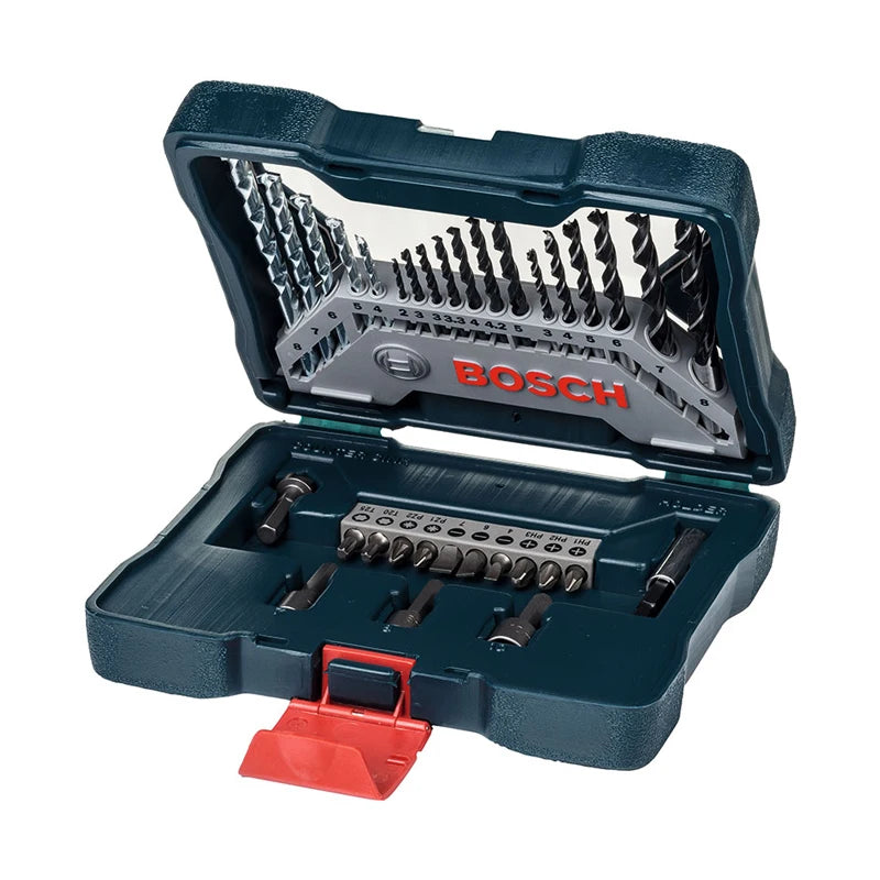 Bosch 33Pcs Drill Bits Screwdriver Bit Mixed Kit 2-8mm High-Speed Steel Drill Bit Screwdriver Head Mix Set for Wood/metal/stone