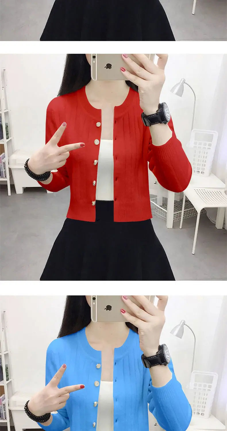 Cardigan CN Fujian Light Short - Mărime Short, Guler Rotund