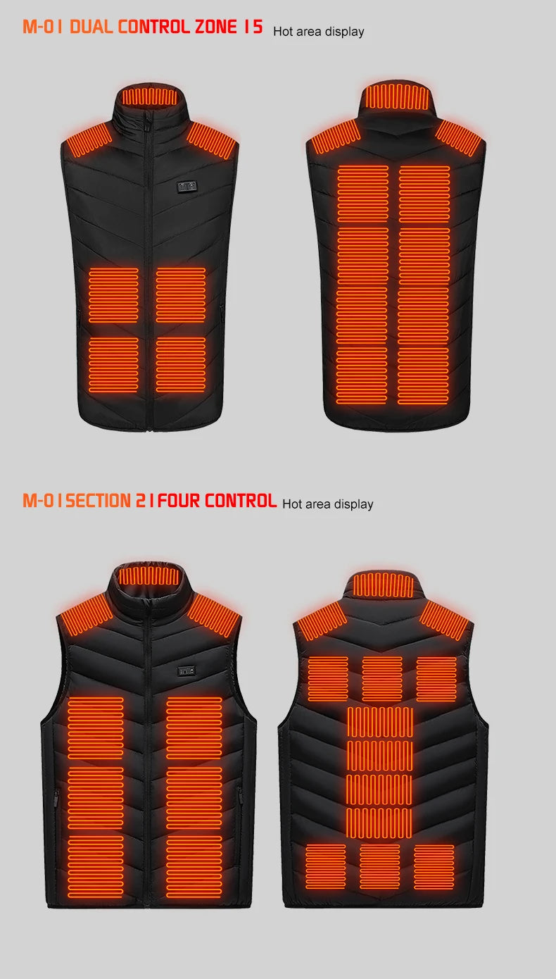TODWARM M01 Heizweste 21 Bereiche - Kapazität Nicht Angegeben, Leistung Hoch, Größe Einheitsgröße