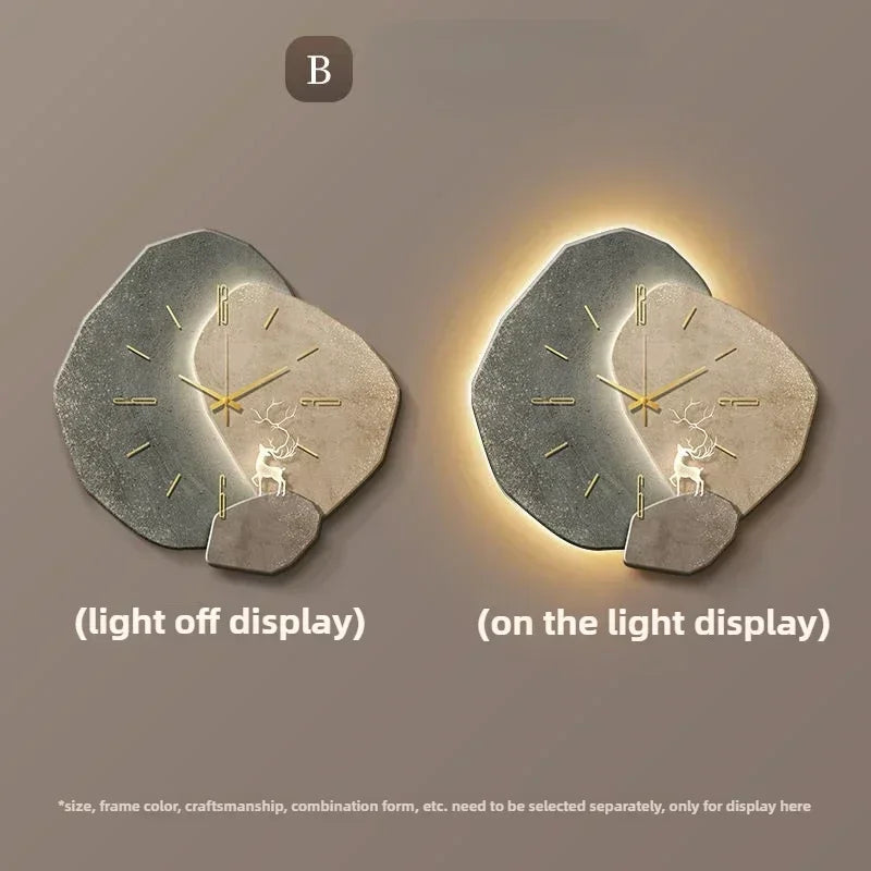 Modern Clock with Light Design Clock Minimalism Wall Clocks Stylish Large Living RoomMechanism Silent Decoration for Bedroom