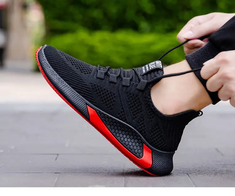 Men Sneakers Breathable Mesh Casual Shoes Black White Platform Shoes Fashion Sneakers Luxury Men's Shoes Tennis Man Size 39-44