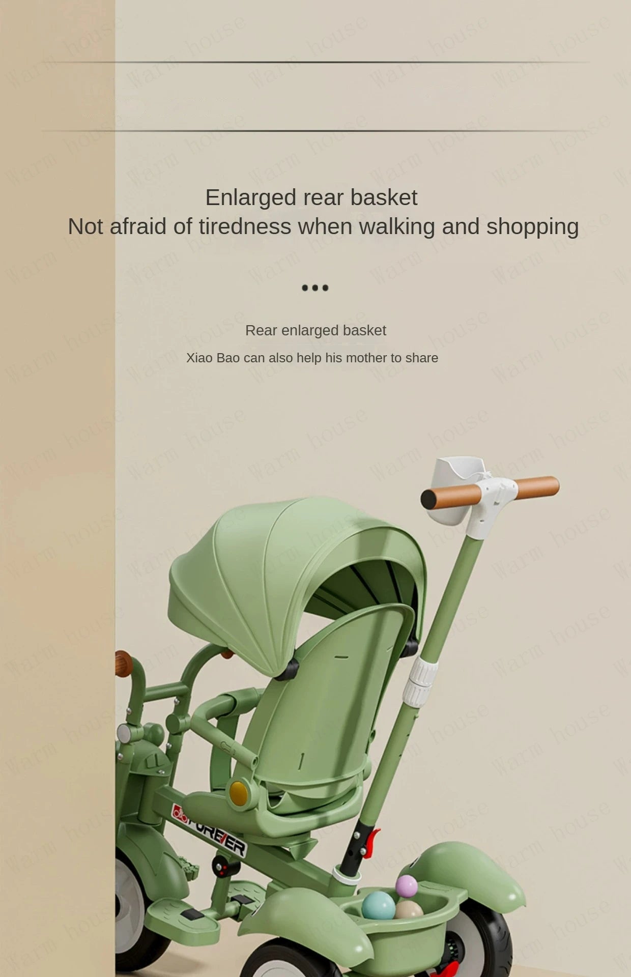 Neues Kindertrikot, Recliner und Sitzender Foldable Portable Stroller, 1-6 Jahre Alt Multifunktionales Kinderfahrrad