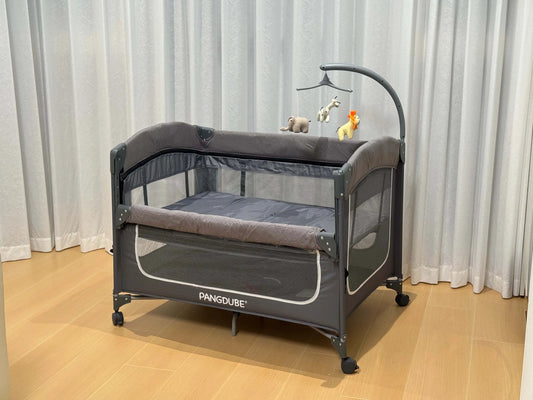 Babybett Mit Rollen Und Windelwechsel-Tisch Klappbar