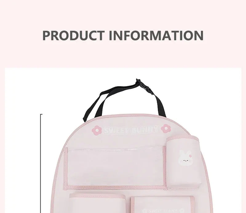 Scaun auto spate depozitare geantă organizator urs iepuraș multifuncțional scaun spate auto anti-murdar anti-lovitură depozitare pad accesorii auto