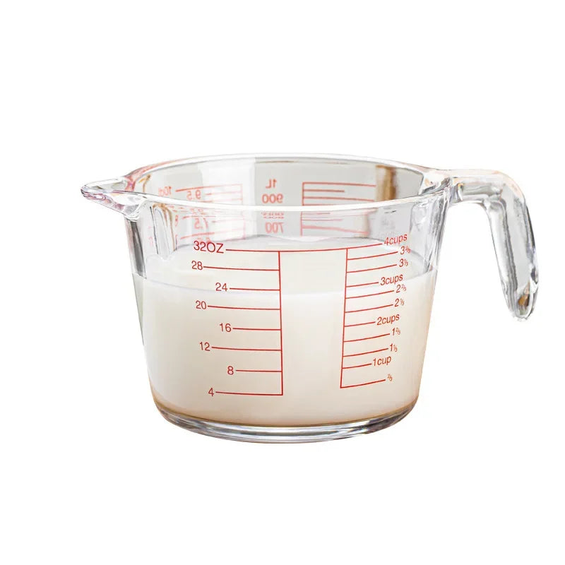 KüchenPro Messbecher Glas - 500ml 1000ml Mikrowellenfest