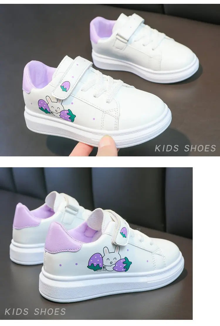 Mädchen Schüler Casual Flache Schuhe 2025 - Kinder Frühling Herbst - Weiße Sport Laufschuhe Sneaker 3-16 Jahre