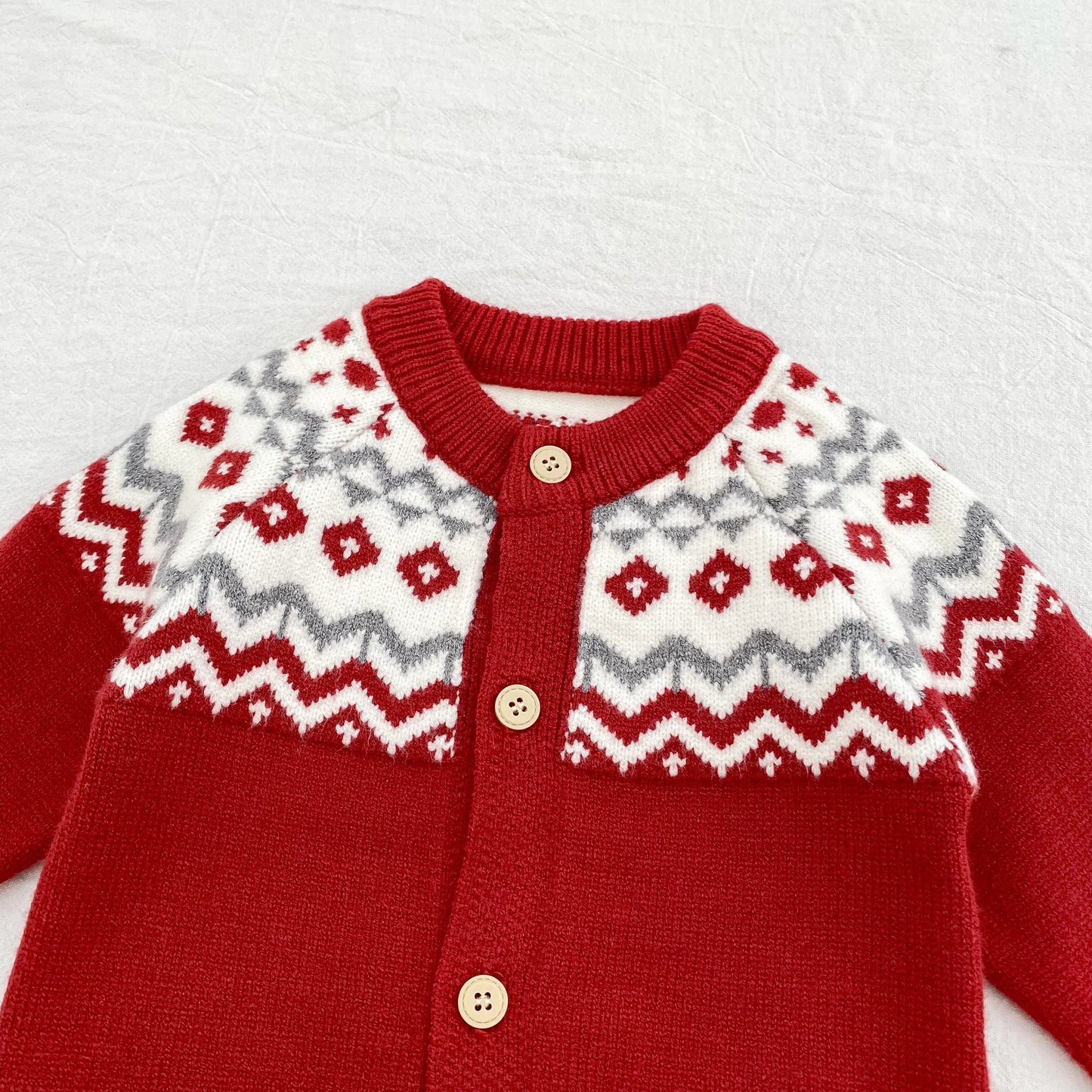 YSUBESTCN Kinder Strickjacke - Warmes Strickoberteil Für Kleinkinder, Größe 0-2 Jahre, Material Wolle, Verschluss Knopf