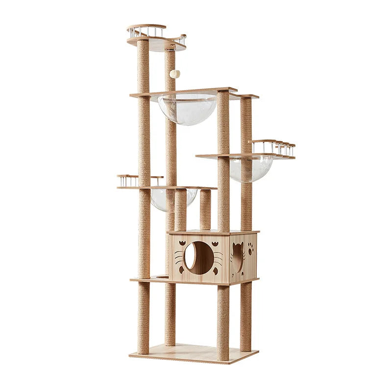 Seven-story Luxury Cat Villa Multi-Story Cat Tree House Scratch-resistant and Wear-resistant Sisal Grabbing Posts cat tree