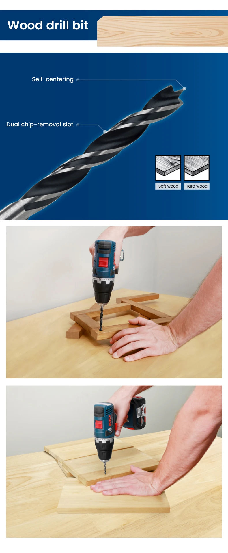 Bosch Twist Drill Combination Metal Drill Bit Woodworking Drill Bit Power Tools Screwdriver Head Mixed Set 7/15/25/33Pcs Accesso