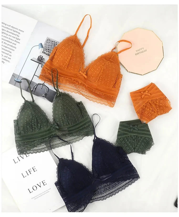 French elegant Lace Underwear Set High Quality Bra Set Push Up Brassiere Fashion Bra And Panty Sets elegant Lingerie For Women