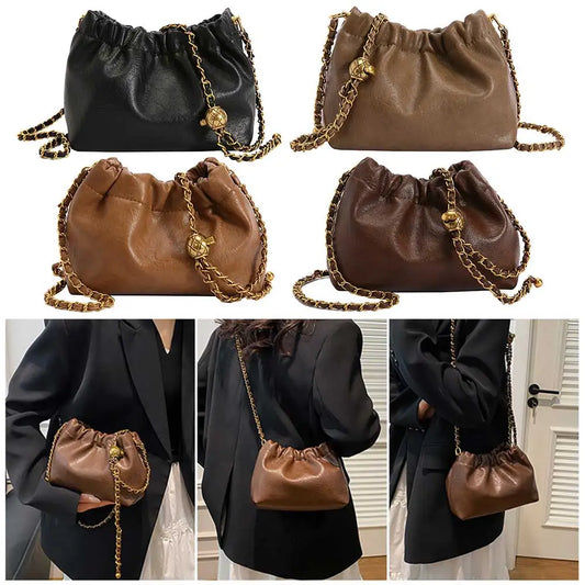 Femei geantă de mână din piele PU pliată geantă de mână crossbody geantă de mână versatil geantă de mână satchel sling geantă de mână elegantă poșetă