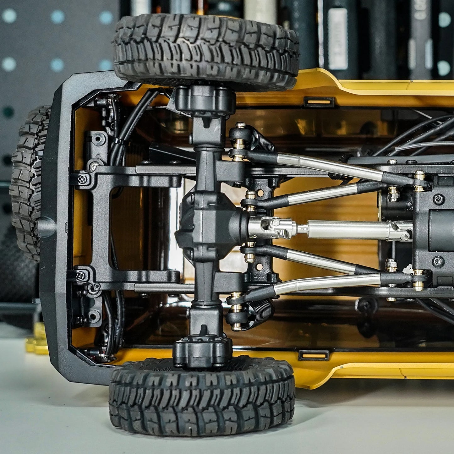 INJORA Stainless Steel High Clearance 4 Links Set for 1/18 RC Crawler FMS FCX18 LC80 Upgrade (FCX18-02) - Golden Bridge Store