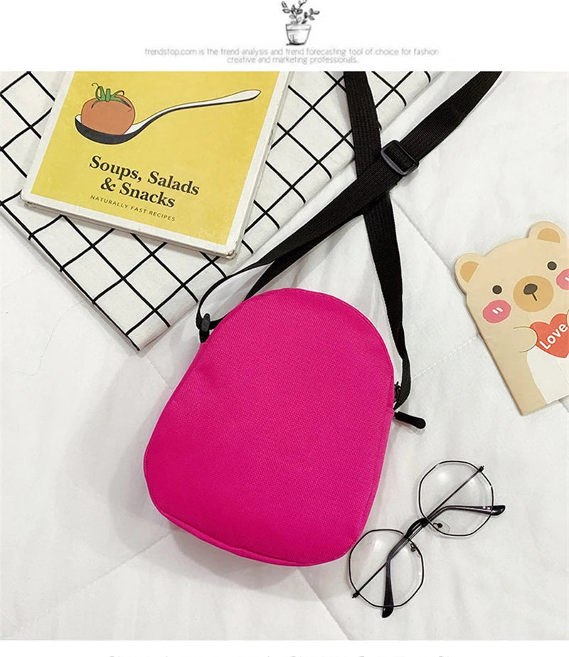 Geantă de talie pentru femei, tip crossbody, culoare solidă, fermoar, mini geantă de pânză, verticală pătrată, Messenger, pentru femei