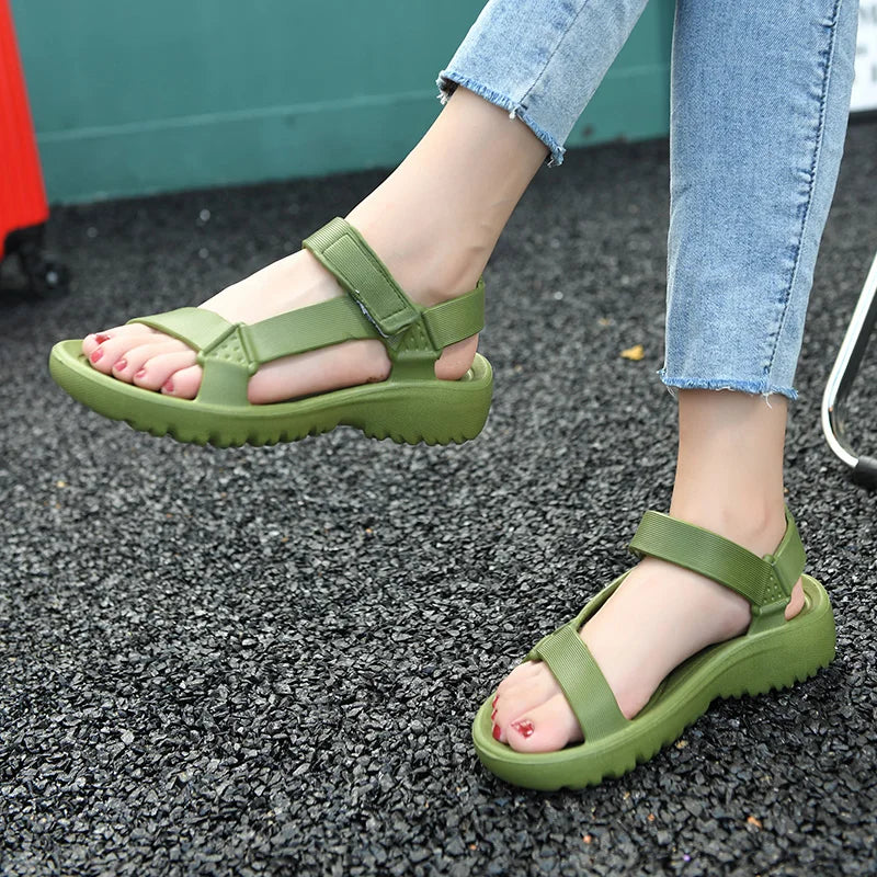 Sommer-Sandalen 2025: Womens Sandals Summer Trend Anti-slip Wear-resistant - Lightweight EVA Flat Sandals Women Outdoor Beach Shoes Collection