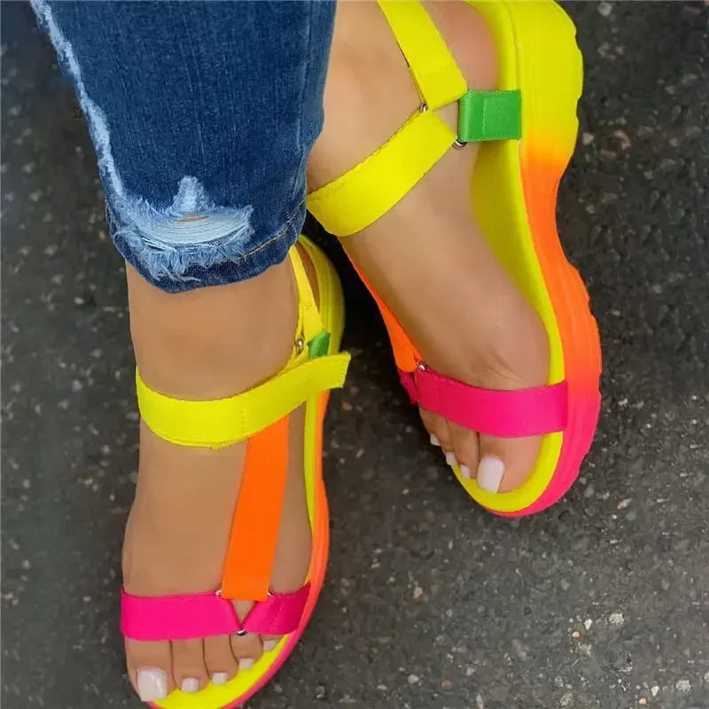 Strand-Sandalen 2025: Beach Shoes Woman 2025 Summer Sandals Woman Non-Slip - Casual Multi Color Shoes Fashion Solid Open Toe Sandals Daily Comfortable Collection