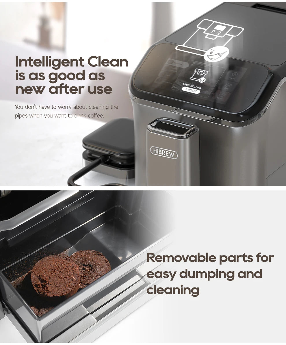 HiBREW Vollautomat 2025: H16 Touch-Display Cappuccino - Premium Barista Collection