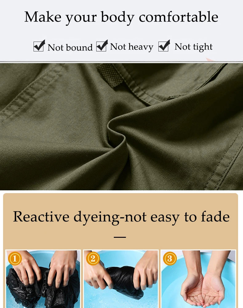 IPPOLICH Loose Fit Trousers Youth Workwear Pants New Cargo Pants Men's Loose Straight Oversize Clothing Men Casual Street Pants