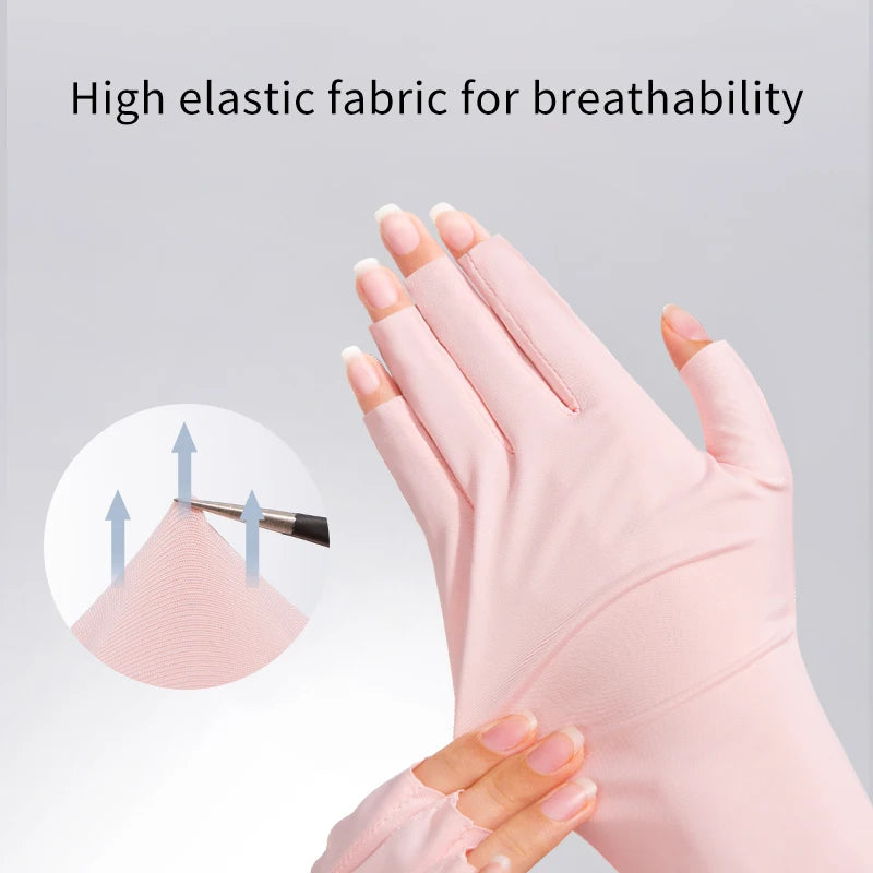 Nail Art Glove UV Protection Glove 3 Colors Anti-UV Radiation Protection Gloves Protecter For Nail Art Gel Led Lamp Manicure Too