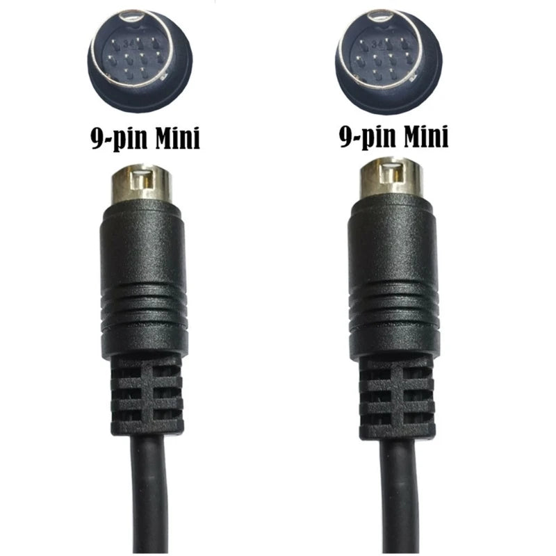 Video-Kabel 2025: Mini Din 9-pin Male to 9-pin Male Input Cable - Video Game Sound Cards Equipment S-Video 1m 2m Collection