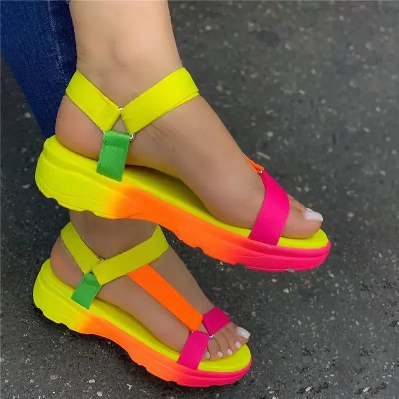 Strand-Sandalen 2025: Beach Shoes Woman 2025 Summer Sandals Woman Non-Slip - Casual Multi Color Shoes Fashion Solid Open Toe Sandals Daily Comfortable Collection