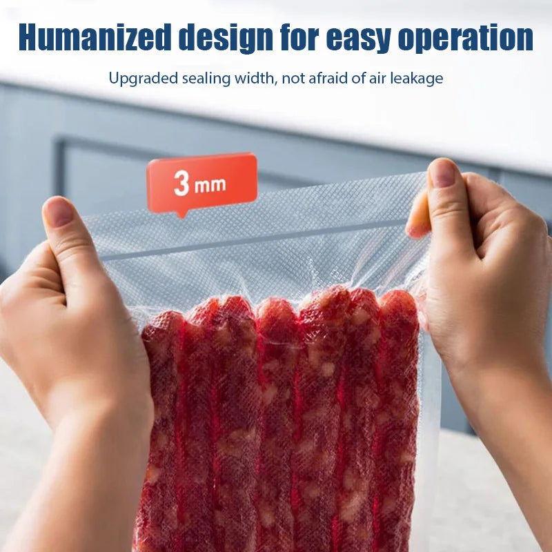 Food Vacuum Sealer 220V Automatic Packaging Machine Household Food retain freshness Fast Vacuum Sealing With 10pcs Package Bags