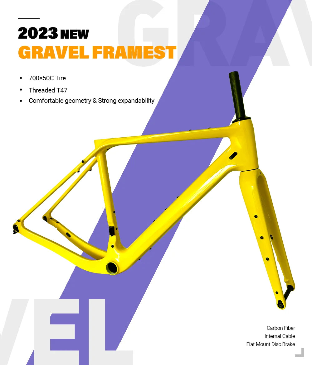 FARAOLLC GT30 Carbon Gravel Rahmen - T47 700Cx50C Disc