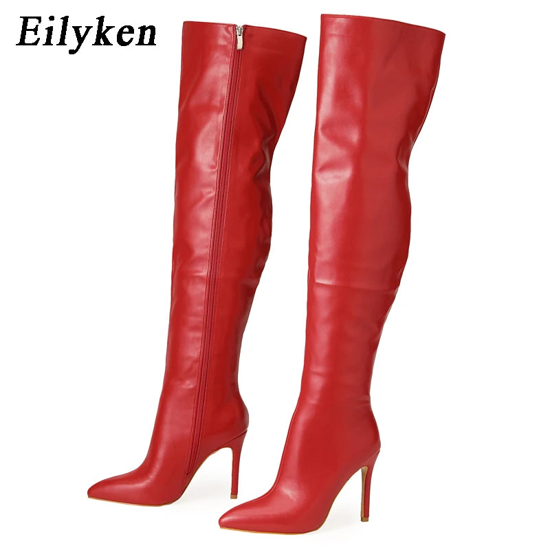 Damen-Stiefel 2025: Elegant-Vintage Over-Knee - Trendy Lady Collection