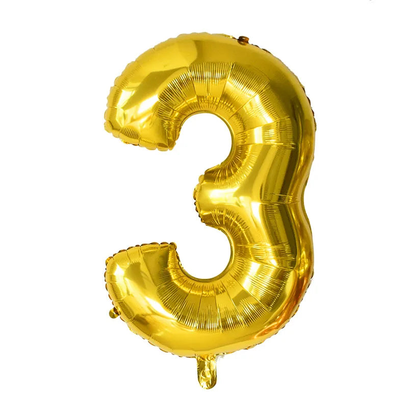 YONGSNOW 32Zoll Zahlenballon - Aluminiumfolie Rosegold