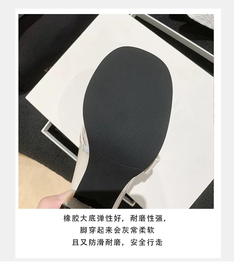 Elegant Heel Shoes Ladies 8cm High Heel Bowknot Solid Mary Jane Zapatos Adult Dress Pink White Black Cosplay Footwear