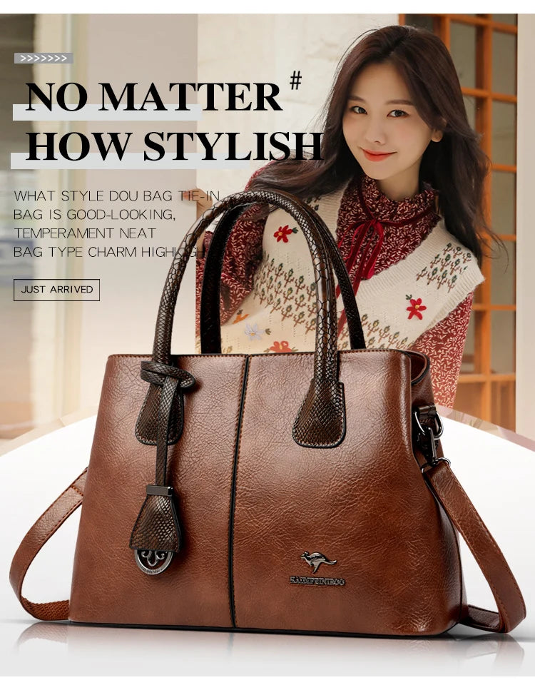 Fashion Crossbody Bags for Women Designer Ladies Purses and Handbags High-quality Soft Leather Women Shoulder Messenger Bags Sac
