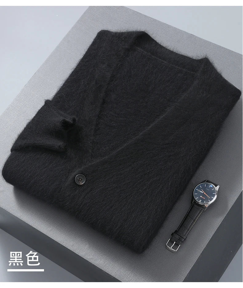 MVLYFLRT V-Ausschnitt Strickjacke - 100% Kaschmir Loose Fit