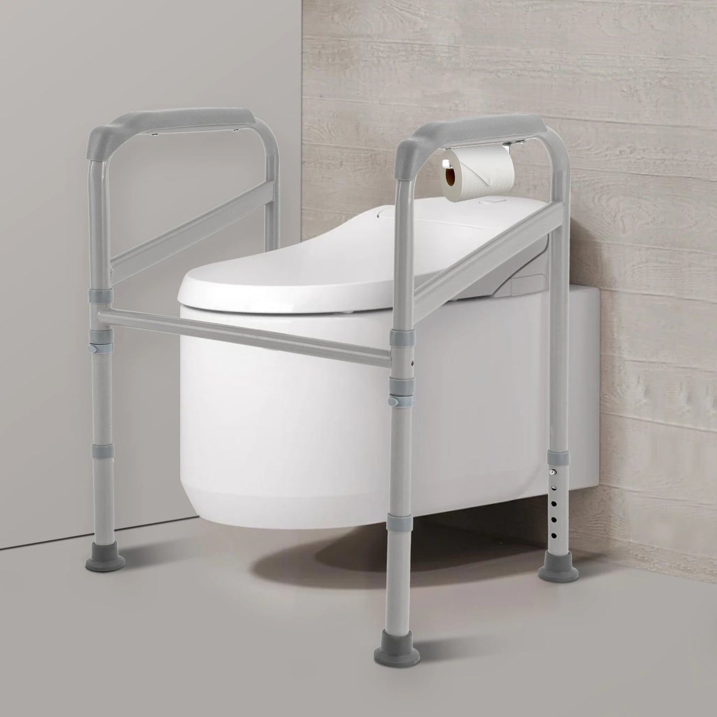 CareSafe Toiletten-Sicherheitsgeländer Verstellbar Rutschfest 56x46cm