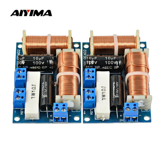 AIYIMA 2 Stück Lautsprecher 2-Wege Audio Frequenzweiche Höhen Bass 2 Einheit Crossover Filter 80W Bücherregal HiFi Lautsprecher Teiler