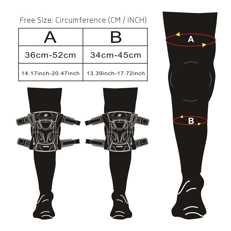 Cuirassier Protective Motorbike Kneepad Motocross Motorcycle Knee Pads MX Protector Night Reflective Racing Guards Protection